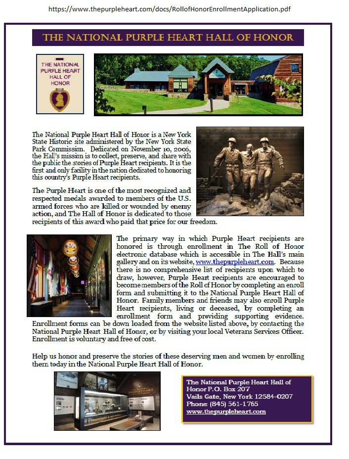 Purple Heart Hall of Honor Purple Heart Hall of Honor
